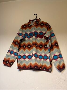 Patagonia Lightweight Synchilla Snap-T Fleece Pullover Women's Medium Aztec Lg